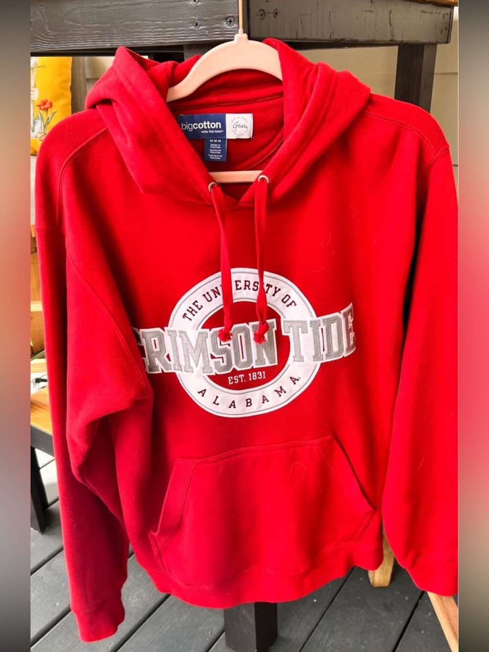 University of Alabama Crimson Tide Hoodie Big Cotton Gear for Sports Men Medium